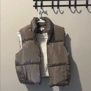 Faded Rose Tan Puffer Vest